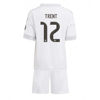 Billige Fotballdrakt Real Madrid Alexander-Arnold #12 Replika Hjemmedraktsett Barn 2025-26 Kortermet (med bukser)